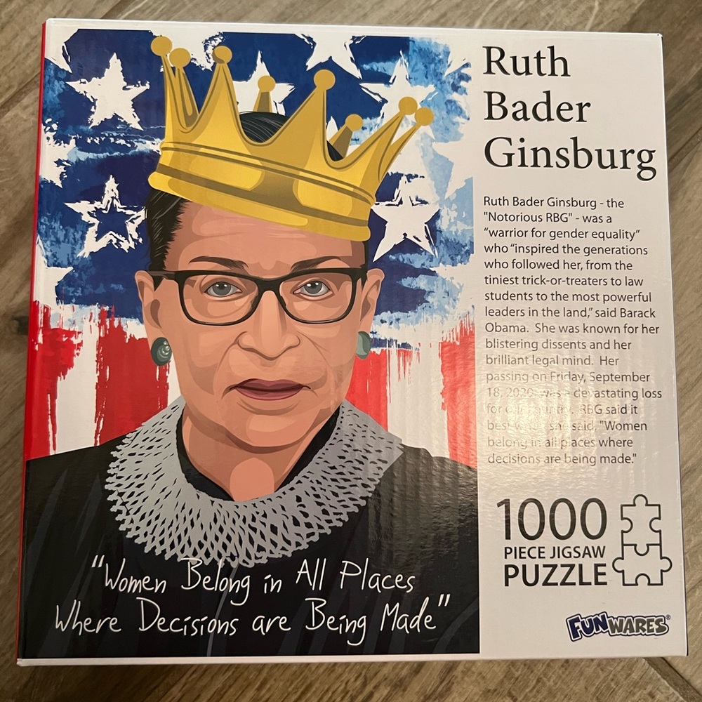 Ruth Bader Ginsburg 1000 Piece Jigsaw Puzzle